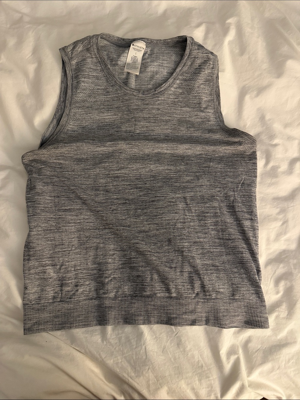 Athleta Gray Marled Sleeveless Tank Top